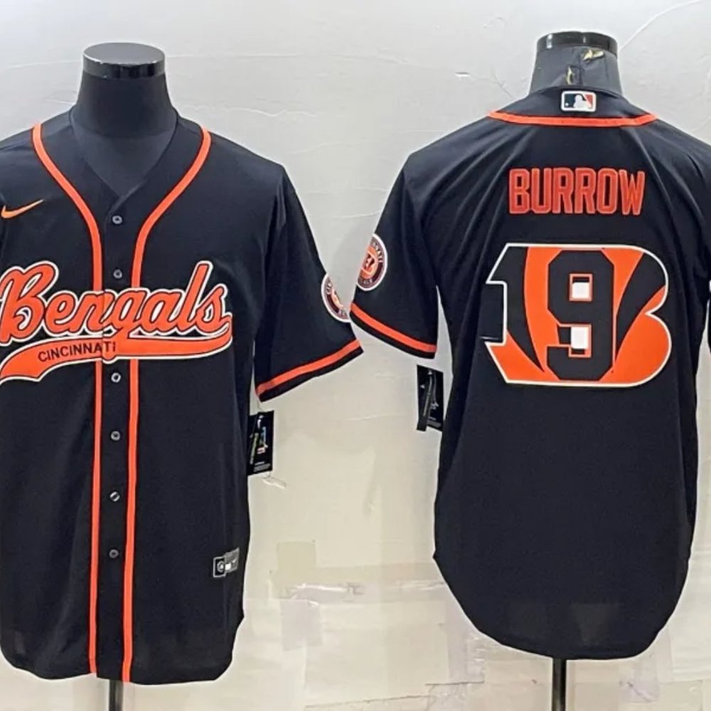 Joe Burrow Bengals Baseball Jersey XXL